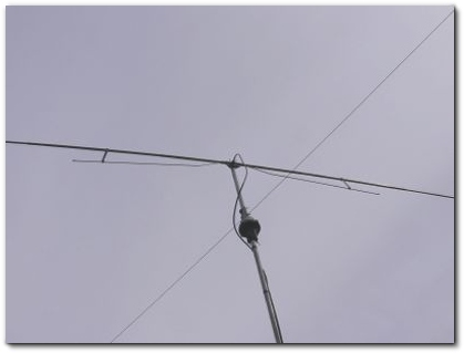 My rotary dipole for WARC bands with an dipole for 6 meter / 50 MHz tuned for CW and SSB.